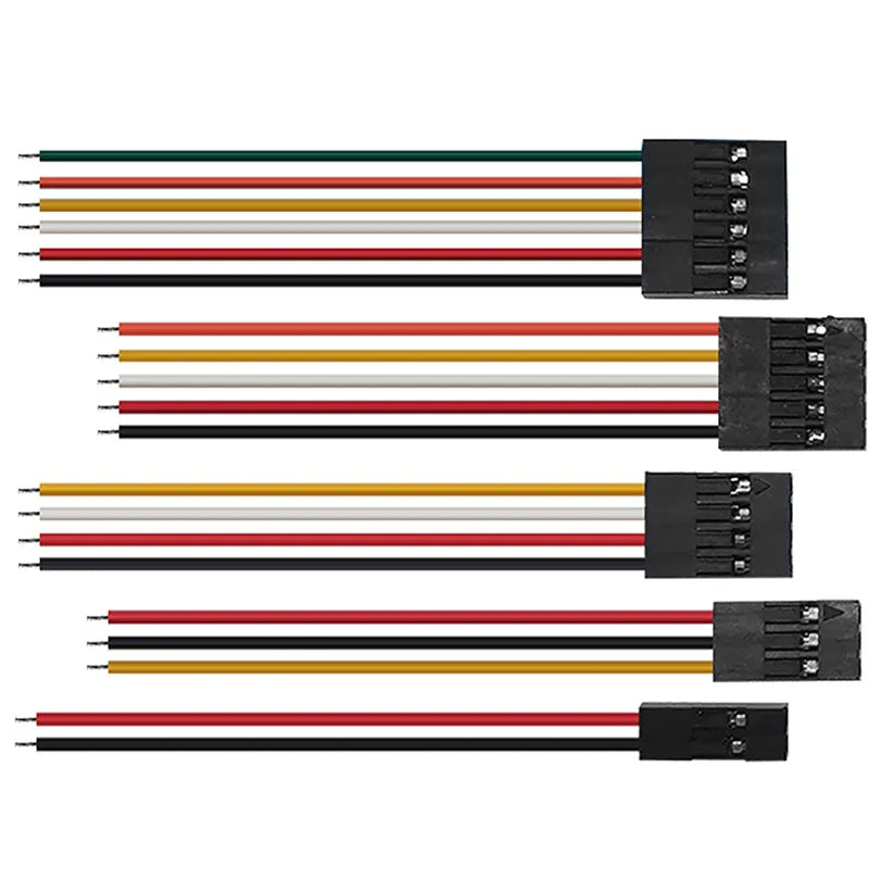 Multi-piece 2.54 Single-head DuPont Wire Female Plug Tail Tin-plated Cable 2P/3P/4P/5P/6P/7P/8P/10P