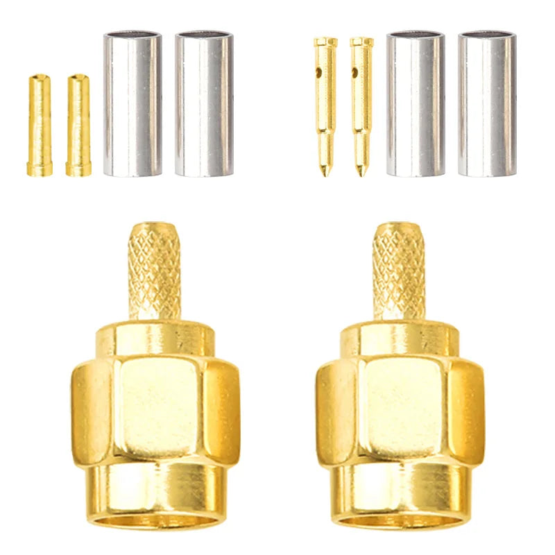 5PCS RF SMA Male Female Connector Crimp for RG174 RG316 RG178 RG179 LMR100 Cable Connector