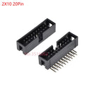 5/10pcs Dip 6/10/20/26/34/40 Pin 2.54mm Pitch Male Socket Straight Idc Box Headers Pcb Connector Double Row 10p/20p/40p/50p Dc3