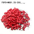 100pcs/50 pairs Female/Male Spade Connectors 16-14 AWG Spade Quick Disconnect Connectors Insulated Spade Wire Crimp Terminal