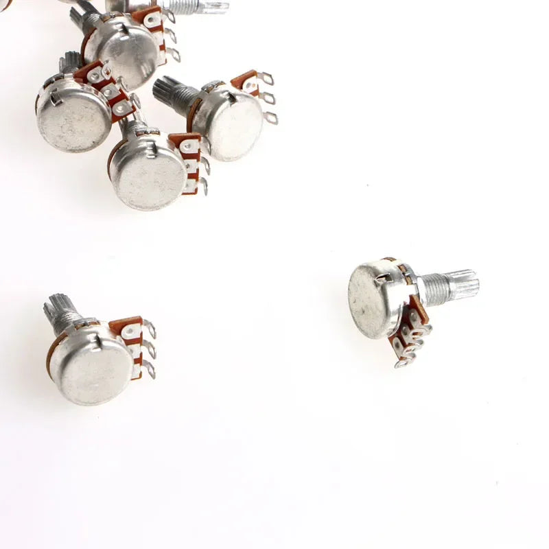 A100K Potentiometer Splined Pot Electric Guitar Bass Effect Amp Tone Volume 15mm