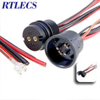 Waterproof Magnetic Circular Connector 18A 24V Male Female 4+2 Pin DC Power Charger Military-grade 12AWG Wire Threaded Gold Plat