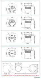 1Pcs Metal Round Socket Module D Type RJ45 Straight Through Network USB2.0 USB3.0 Connector Panel Mounting HDMI CAT6