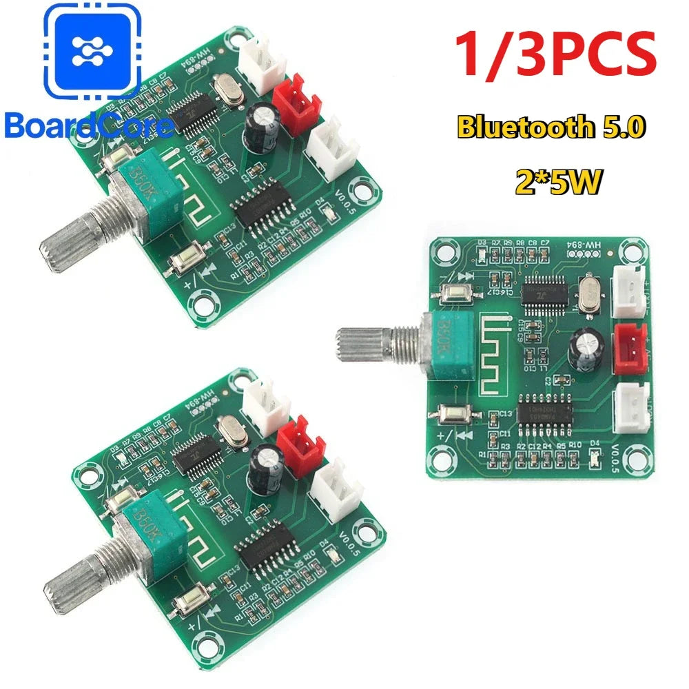 1/3pcs XH-A158 Bluetooth 5.0 Power Amplifier Board Pam8403 Small Power Dual Channel DIY Wireless Speaker Amplifier Board 5W*2