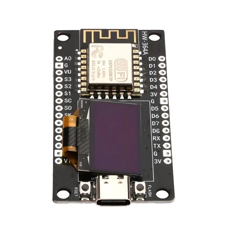 2X Nodemcu ESP8266 Development Board Serial Wifi Module CH340G With 0.96 OLED Screen For Arduino/Micropython ESP8266(A)