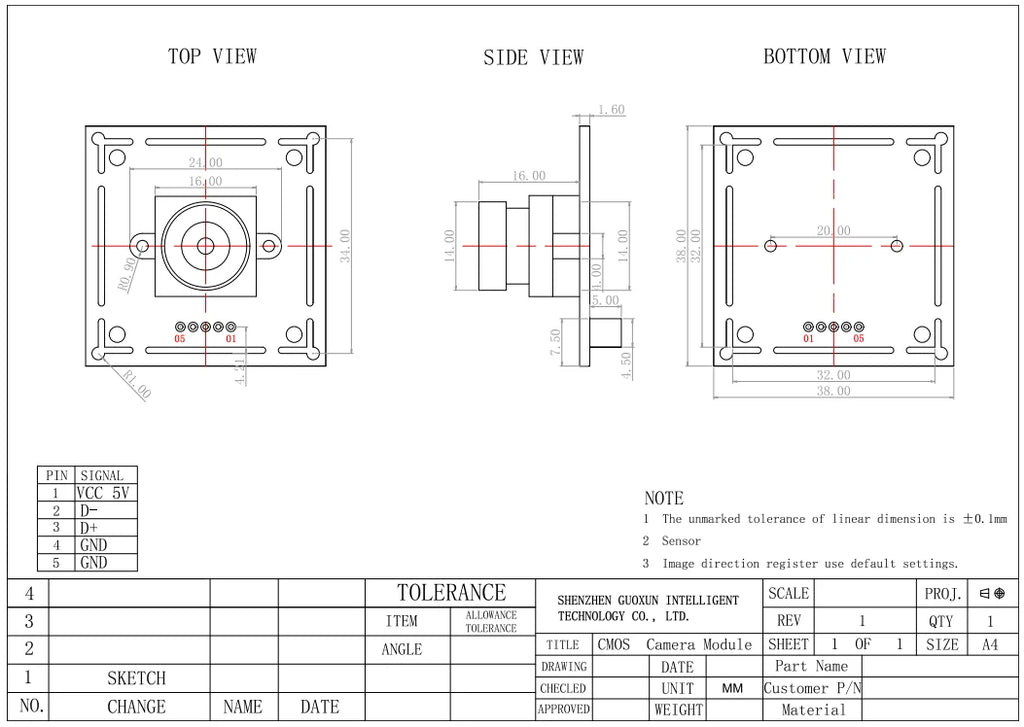 IMX179 USB Camera Module,8MP Webcam HD 3264x2448 15fps Fixed Focus,For Windows Android Linux Raspberry Pie