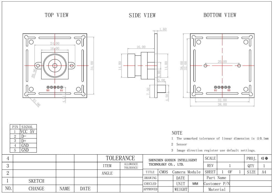 IMX179 USB Camera Module,8MP Webcam HD 3264x2448 15fps Fixed Focus,For Windows Android Linux Raspberry Pie