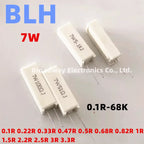 5PCS Vertical Cement Resistance SQM 7W 5% 0.1R 0.22R 0.33R 0.47R 0.5R 0.68R 0.82R 1R 1.5R 2.2R 2.5R 3R 3.3R ohm Ceramic resistor