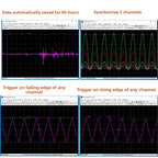 Fosc53C1 5 Channel USB Oscilloscope with 1MHz Sampling Rate 8.3 Million Sample Depth BNC Interface for Probing