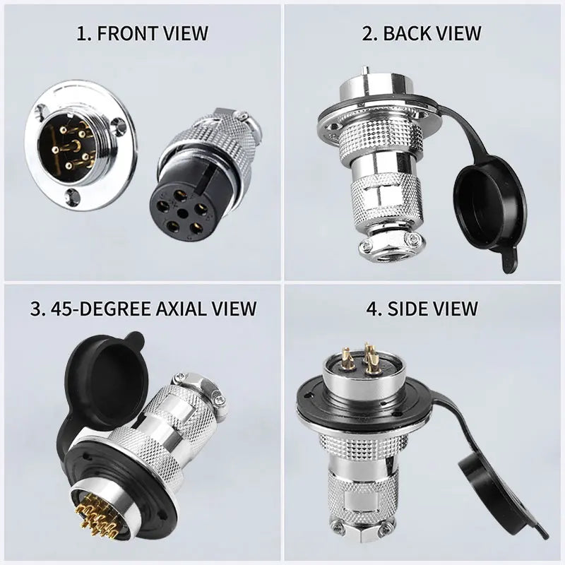 GX25 Plug Cable Connector Flange Fixing 20A 2Pin 3Pin 4Pin 5Pin 6Pin 8Pin 12Pin DF25 Circular Connectors