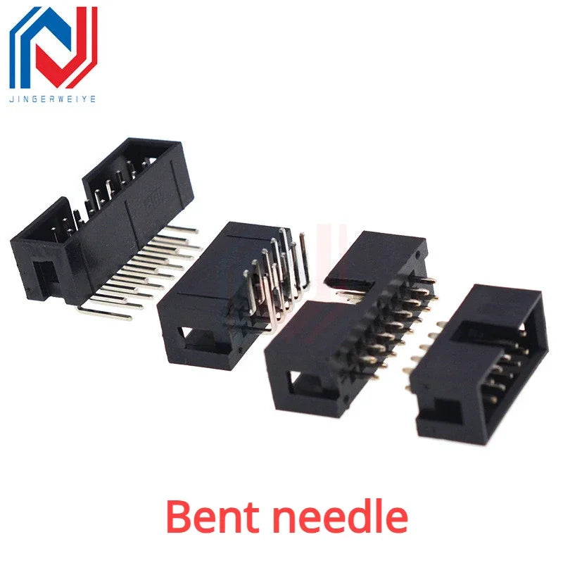 10Pcs Pitch 1.27mm 2.0mm 2.54mm Male Socket Straight IDC Box Headers PCB CONNECTOR DOUBLE ROW DC3 HEADER DIP 6/10/20/26/34/40Pin