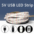5V USB Led Strip Light SMD 2835 50CM 1M 2M 4M 5M White/Warm White/Red/Blue/Green IP21 Flexible Lighting Ribbon Tape Backlight