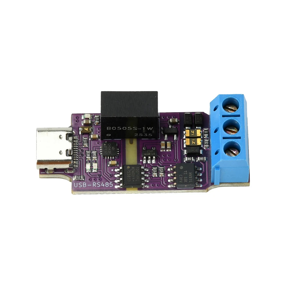 USB to RS485 Isolated Serial Port Module Fully Isolated Power Communication High Speed 2Mbps Transmission Type C Interface