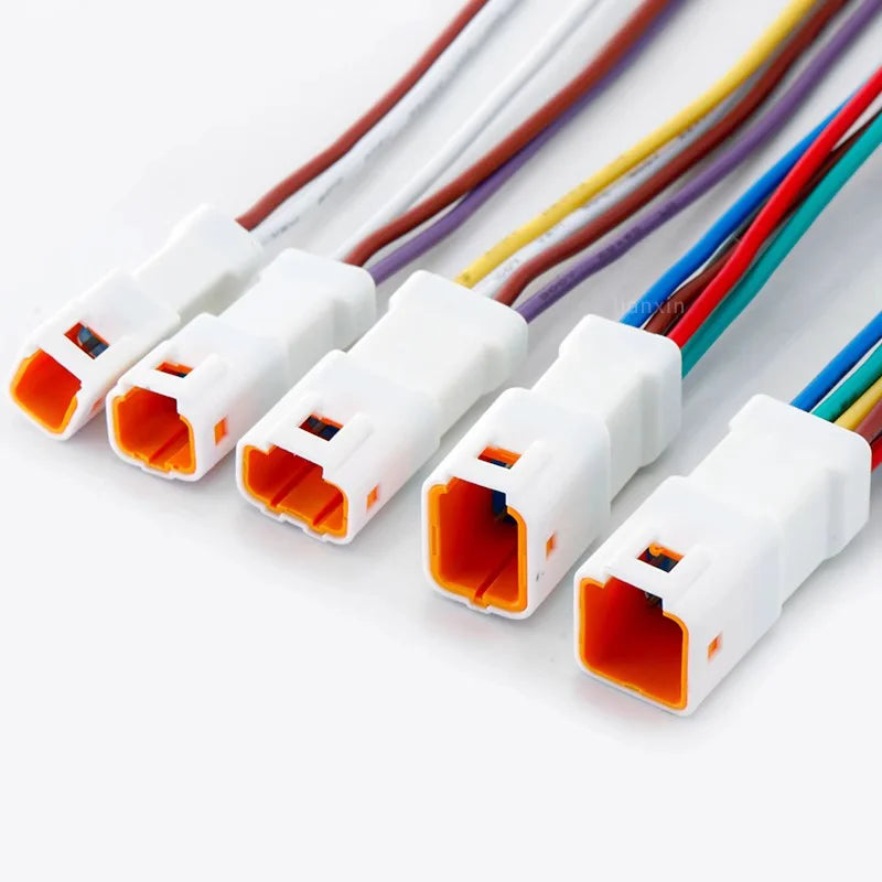2P 3P 4P 6P 8P 0.6MM Waterproof Wire Connector Plug Male And Female Socket With Cable JST Connectors