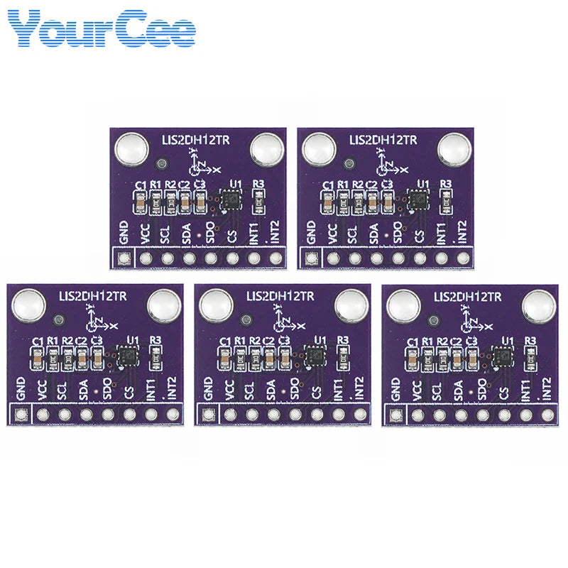 10pcs/1pc LIS2DH12TR Acceleration Module 3 Axis MEMS Accelerometer Motion Sensor Module Replace ADXL345 for Arduino
