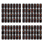 12V-24V Orange Led Rocker Switch Waterproof 20A Amber Light SPST DPDT Toggle Key for Car Boat ATV Camper Motorhome Auto Machine