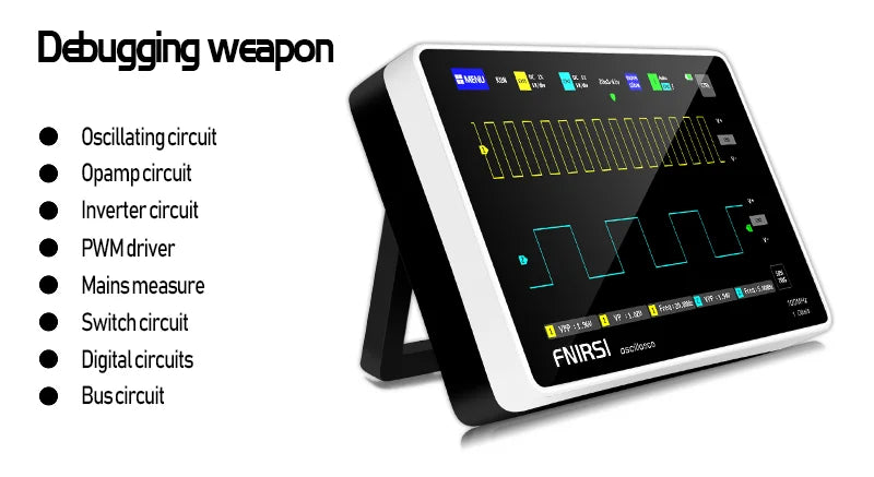 FNIRSI-1014D 1013D TC3 Oscilloscope 3-in-1 Dual Channel Input Signal Generator 100MHz * 2 Analog Bandwidth 1GSA/s Sampling Rate