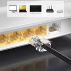 20/50/100PCS RJ45 Ethernet Connector Cables Module Plug Network RJ-45 Lan Crystal Heads Cat5 Cat5e Gold Plated Network Cable