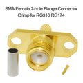 1pc SMA 2 Hole Panel Mount Connector Female /RP Jack  Crimp for RG316 RG174 Cable NEW