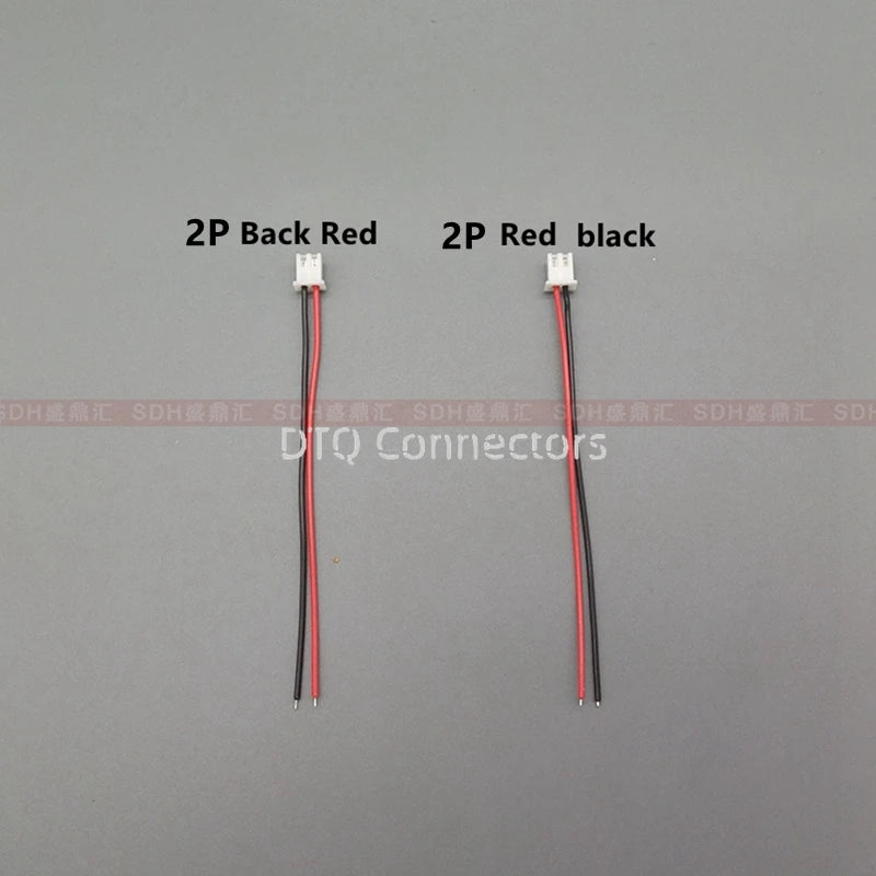 100Pcs JST XH2.54 XH 2.54mm Wire Cable Connector 2 Pin Pitch Male  Plug Socket  Wire Length 26AWG 24AWG