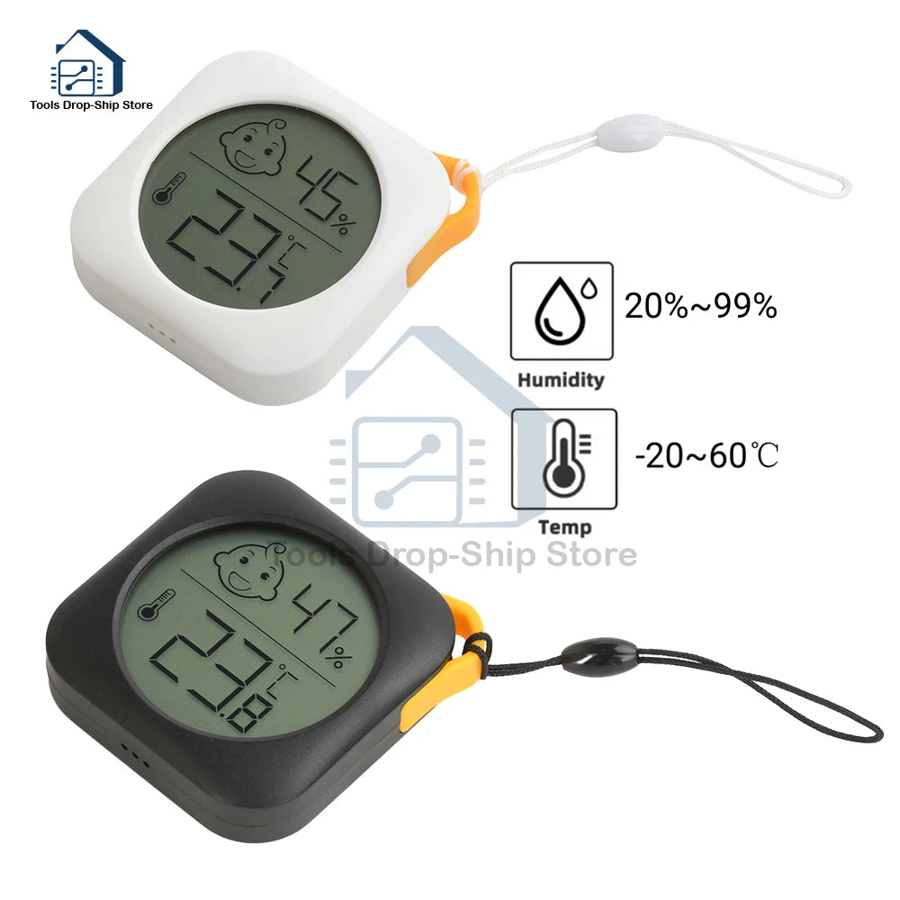 Mini Indoor Thermometer LCD Digital Temperature Meter Humidity Meter Sensor Weather Station -20~60℃ Desktop Digital Gauge