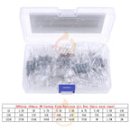 1/8W 1/4W 1/2W 1W 2W 3W 5W  5% 0 Ohm-10m ohm Carbon Film Resistor Assorted Kit With box 1K 2K 5.1K 10K 47K 100K 220K 470K 3M 10M