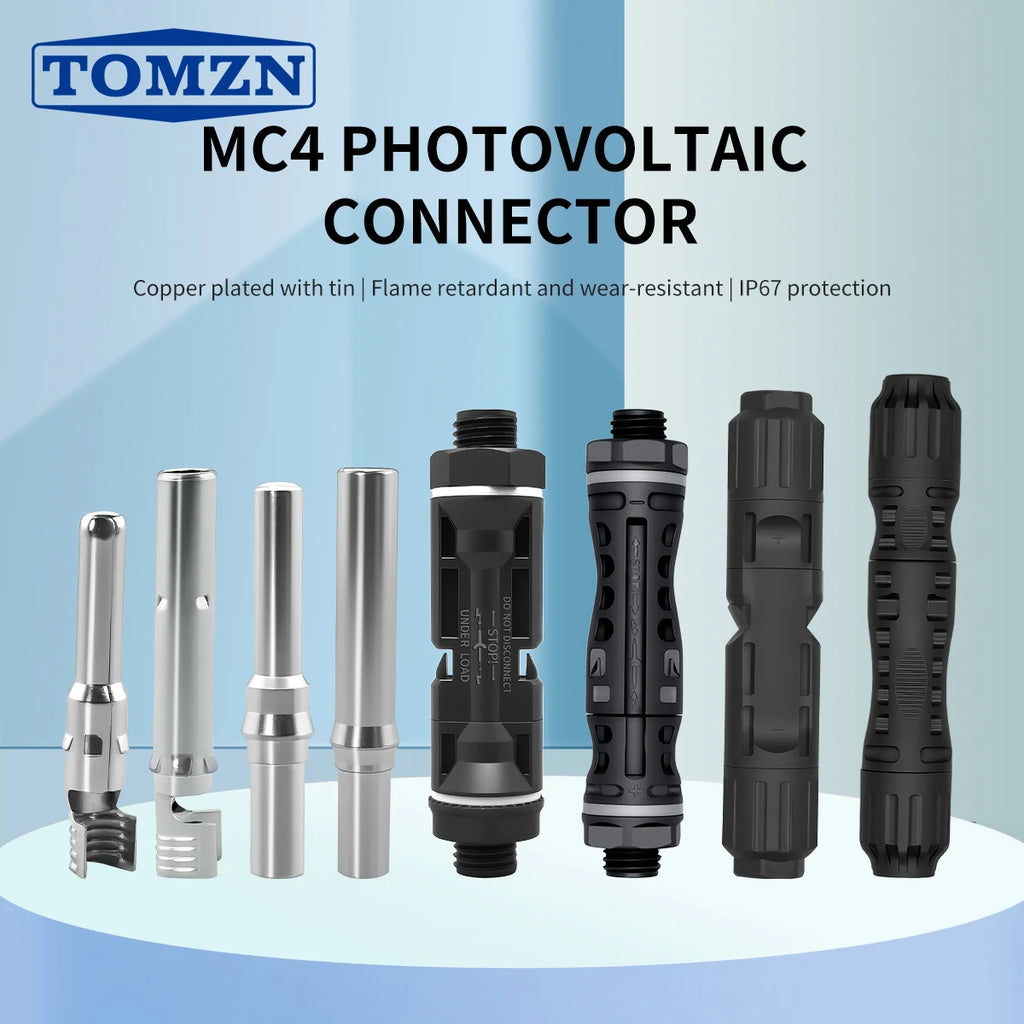TOMZN 2 Sets of PV Solar Connectors 1000V 1500V 32A 45A Panel Branch PV Photovoltaic Wire/Board Terminal Box Inverter IP67 10LOT