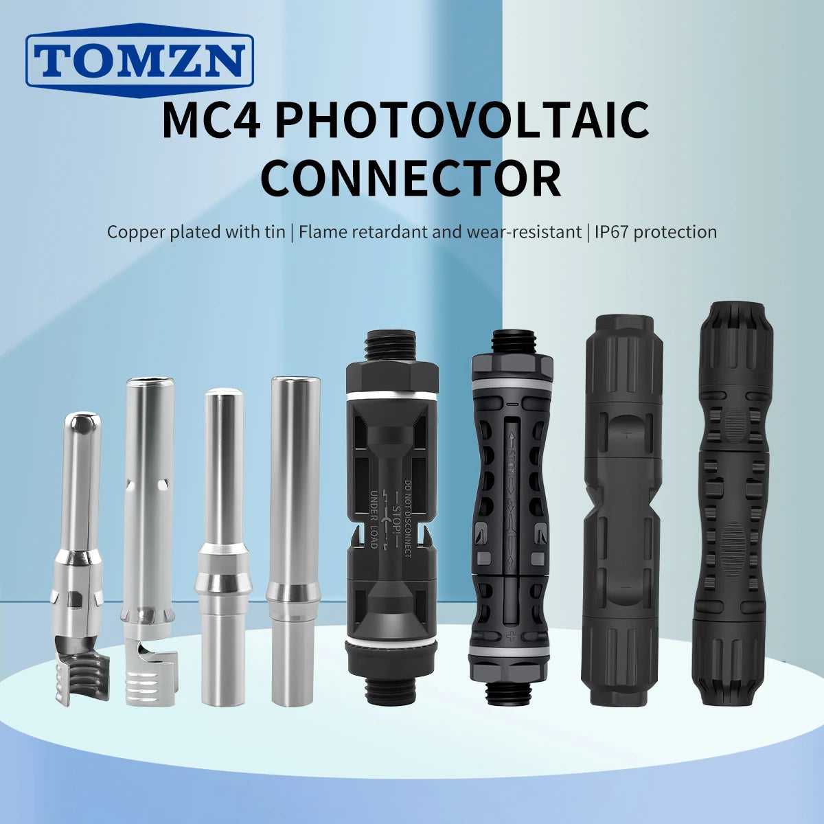 TOMZN 2 Sets of PV Solar Connectors 1000V 1500V 32A 45A Panel Branch PV Photovoltaic Wire/Board Terminal Box Inverter IP67 10LOT