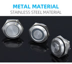12mm 16mm 19mm 22mm Ultra-short Style Microtravel Stainless Steel Push Button Switch Led Lamp Self-reset/Momentary Normal Open