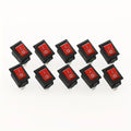 10 PCS/Lot 2 Pin 12V Car Boat Round Dot Light ON/OFF Rocker Toggle Switch Tool Black