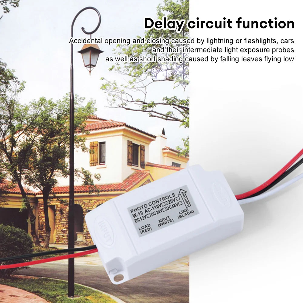 Photocell Street Lamp Light Switch Controller Automatic On Off DC12V/24V AC100-260V Photo Control Photoswitch Sensor Switch