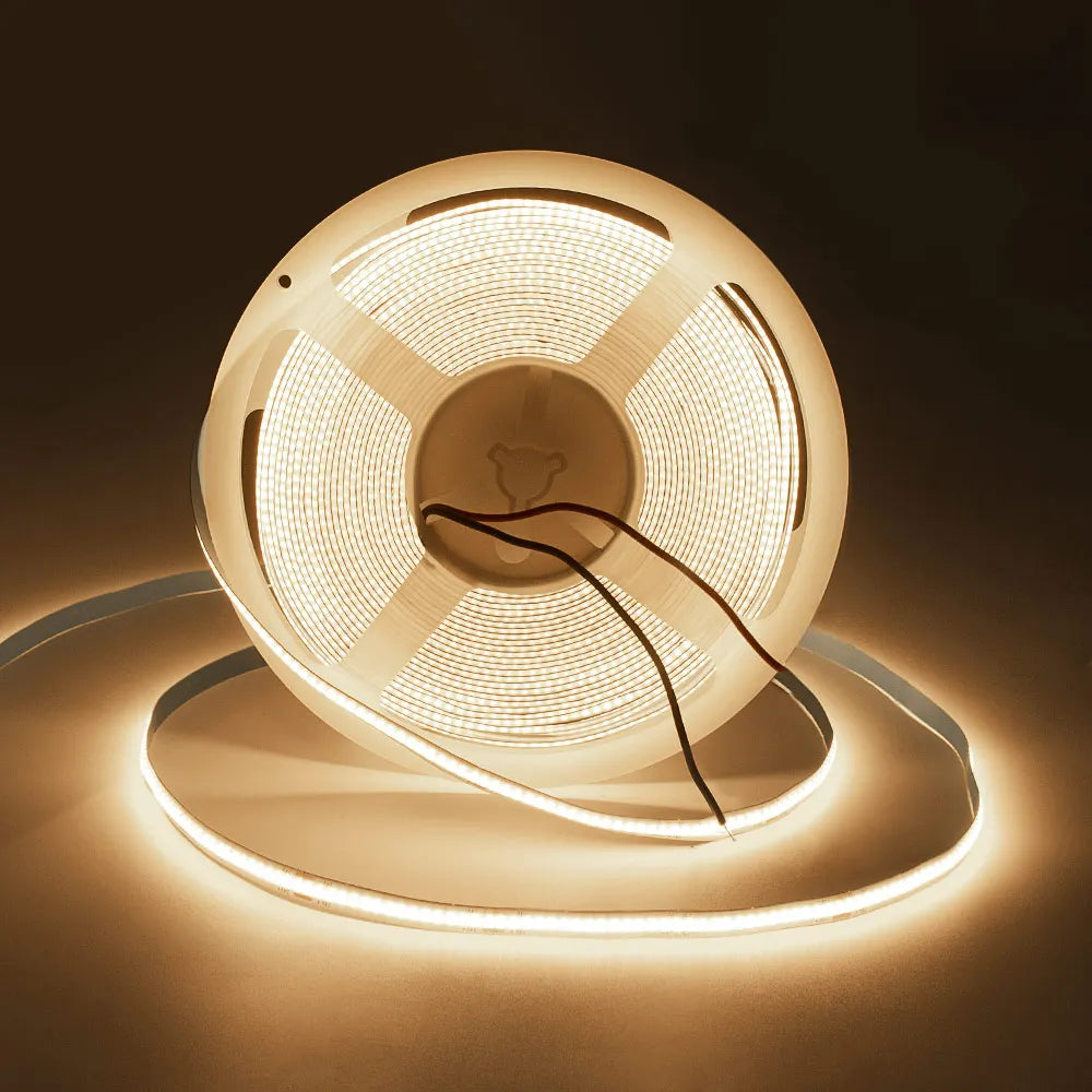 1M 5M 8M 10M 24V COB Led Strip Light Warm White Red Green Ice Blue Pink Golden Yellow Led Tape Adhesive Decor Lighting For Room