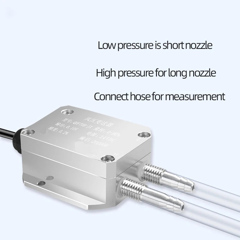 No Display/ LCD Display Air Gas Wind Pressure Differential Sensor 4-20mA 0-10V 0-5V RS485 Differential Pressure Meter Transmitte