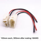 1Set 1/2/3/4/6/8P 6.3mm Automobile Harness Connector 15cm High Current Equipment Cable Male Female Plug Butt Joint 0.75mm2 18AWG