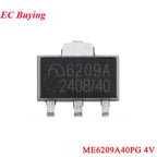 100Pcs/5pc ME6209 6209A ME6209A 3V 3.3V 4V 4.5V 5V ME6209A33PG ME6209A50PG SOT-89 Low Power Dropout LDO Linear Regulator IC SMD