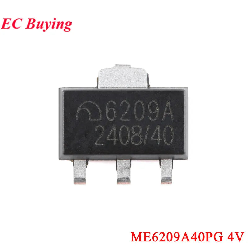 100Pcs/5pc ME6209 6209A ME6209A 3V 3.3V 4V 4.5V 5V ME6209A33PG ME6209A50PG SOT-89 Low Power Dropout LDO Linear Regulator IC SMD