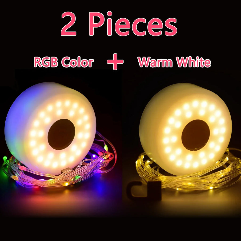 LED Camping Lamp Strip Atmosphere 10M Length Waterproof Recyclable Light Belt Outdoor Garden Decoration Lamp for Tent Room