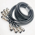 GX12 Female Plug Socket Waterproof M12 Circular Aviation Connector 2Pin 3Pin 4Pin 5Pin 6Pin 7Pin 1m 2m Extension Cable Wire