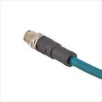Factory M12 8 Pins X Code Molded Plug Male Female Straight  Angled to Open Ethernet Cable CAT5E 6A PVC PUR Data Type Connectors