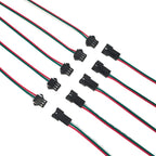5/10/20 Pairs 3 Pin JST SM LED Connector 15cm 22AWG Male Female Connector for WS2812B WS2811 CCT LED Strip