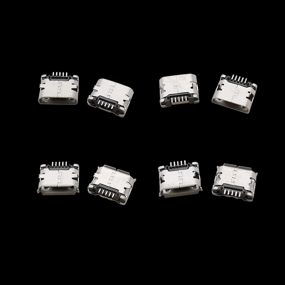 40Pcs/box Micro USB Female 5 Pin Connector Charging Port Dock SMD PCB Soldering DIY Repair Micro USB Jack Socket Adapter