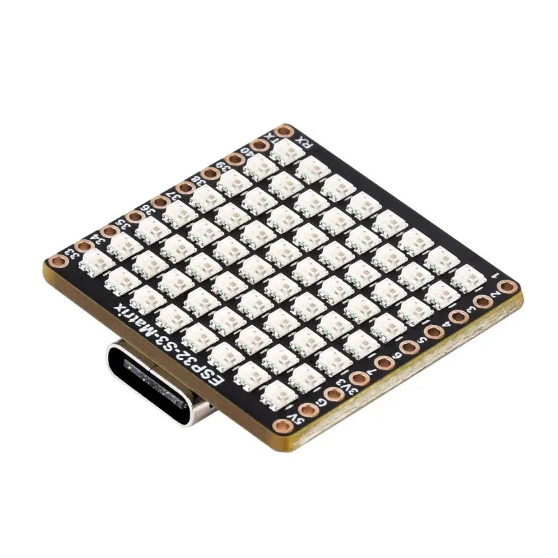 ESP32 S3 Matrix ESP32 S3 Development Board RGB LED Matrix 2.4GHz WiFi Bluetooth Gyroscope Attitude Sensor QMI8658C