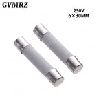 10PCS 5X20MM 6X30MM Fast Blow Ceramic Fuse 5*20mm 250V 0.1A 0.25A 0.5A 1A 1.5A 2A 2.5A 3A 3.15A 4A-30A Slow Break The Fuse Tube