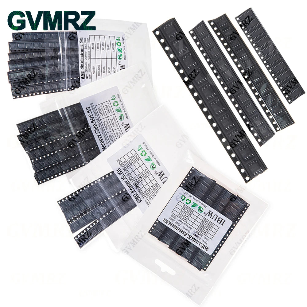 NE555 LM358 TL431 LM393 UC3842 UC3843 UC3844 UC3845 SOP-8 24C02 24C04 24C08 74HC00 SMD Power Supply IC Kit