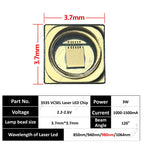 SMD 3535 IR Led Diode Laser Infrared Vcsel Lamp Beads 3W 850nm 940nm 980nm 1064nm 5W 808nm Optical Wafer Heating Medical Beauty