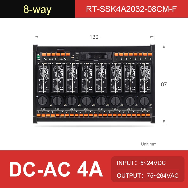 ENMG Solid State Relay Module 5-24V DC Solid State Non-Contact Relay Module DC Control AC/DC 220V Wide Voltage Constant Current