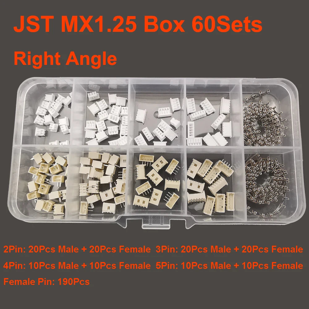 19 Type JST Box SH1.0/MX1.25/PH2.0/XH2.54/VH3.96/SM2.54/SYP Pitch Connector Terminal Kit  SMD/Straight/Right Angle Type DIY