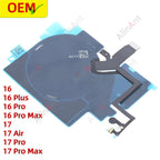 OEM Magnet Charger Panel Coil Sticker FlashLight NFC Wireless Charging Flex Cable For iPhone 16 17 Plus Air Pro Max 16e e