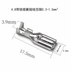10pcs VH 3-P Open Barrel 3A 2Pin Hollow to 2.8mm/4.8mm/6.3mm Spring Spade Tab Terminal Double-Ended 18AWG 30cm Cable Assembly