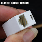 RJ45 Network Ethernet Dual Straight Head Lan Cable Connectors Universal Female To Female Internet Keystone Jack for Cat6 6a CAT5